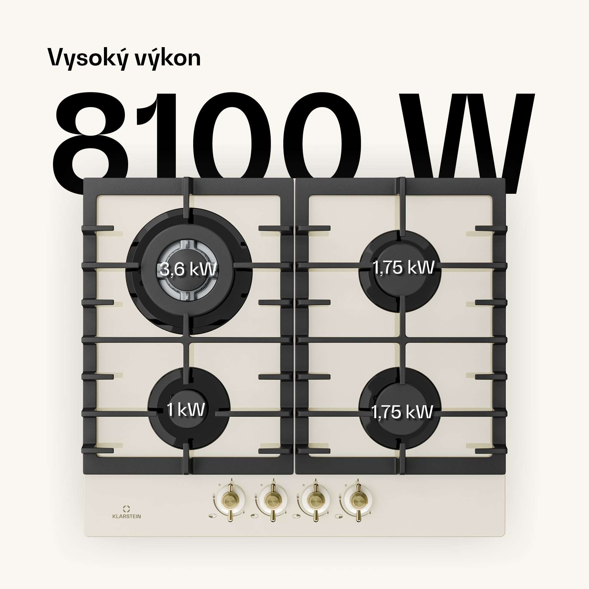 Klarstein Victoria 60 Duo Set plyn | plynová varná doska | odsávač pár – Obrázok 2
