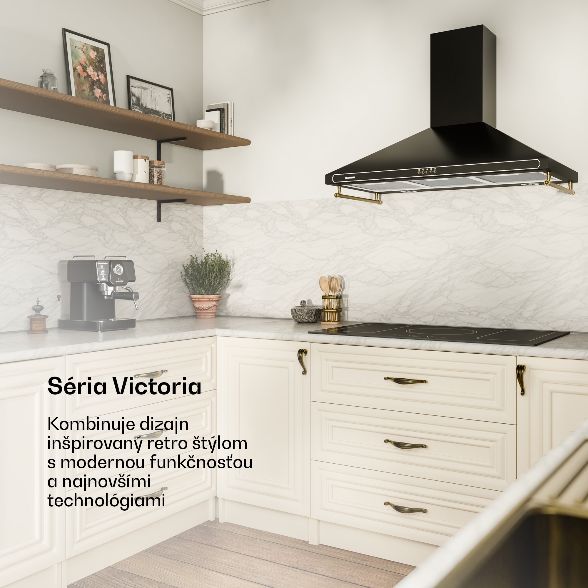 Klarstein Victoria 90 Duo Set indukcia | 90 cm | indukčná varná doska | odsávač pár
