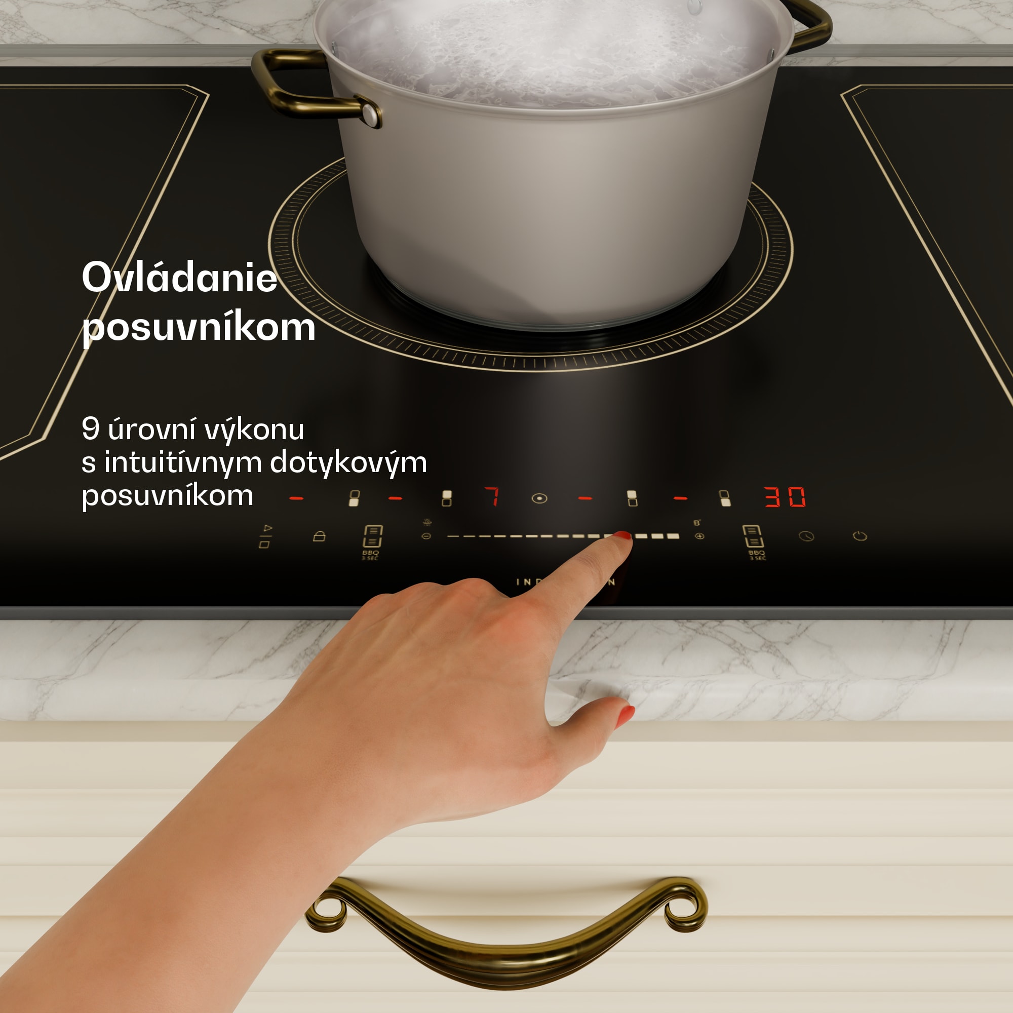 Klarstein Victoria 90 Duo Set indukcia | 90 cm | indukčná varná doska | odsávač pár – Obrázok 4