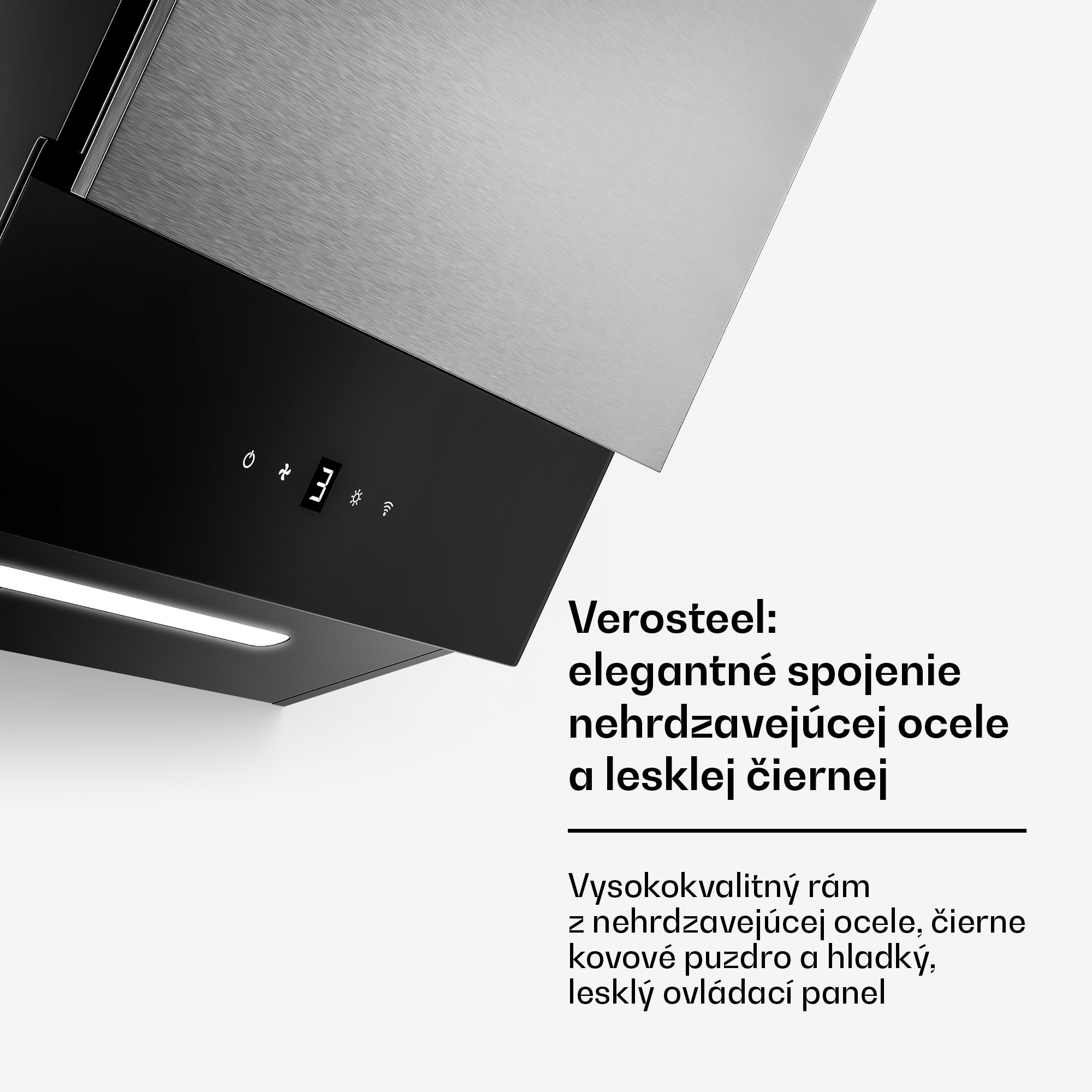 Klarstein Verosteel sklokeramická varná doska + Verosteel odsávač bez komína | 45 cm – Obrázok 4