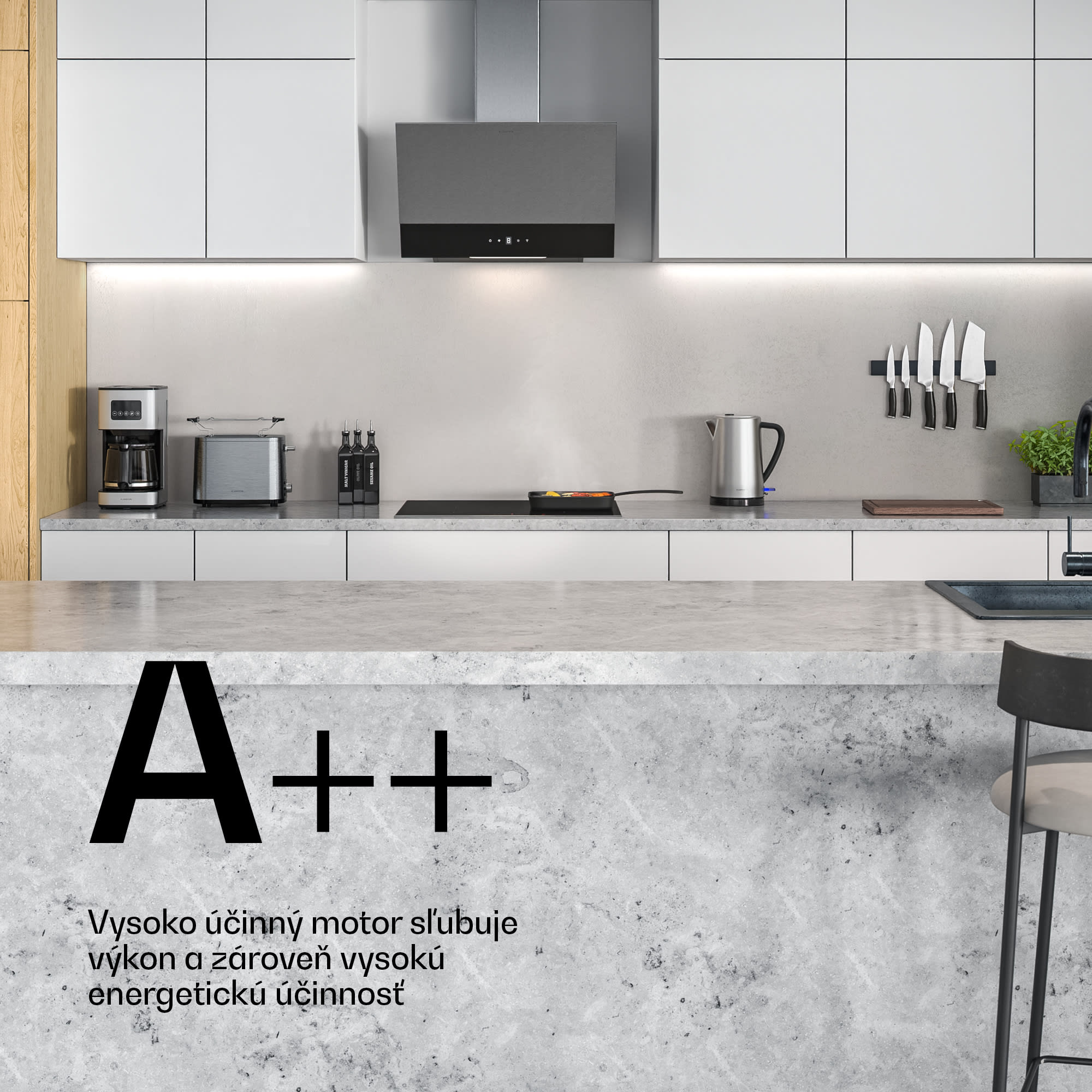 Klarstein Verosteel indukčná varná doska + Verosteel odsávač pár bez komína | 60 cm – Obrázok 3