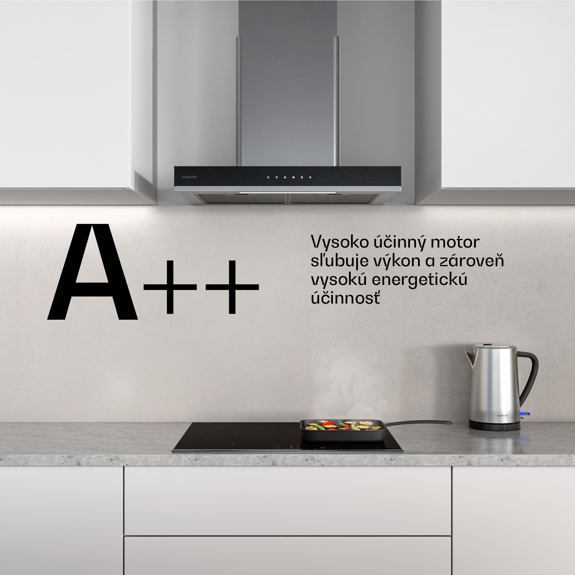 Klarstein Verosteel indukčná varná doska + Verosteel odsávač pár | 60 cm – Obrázok 4
