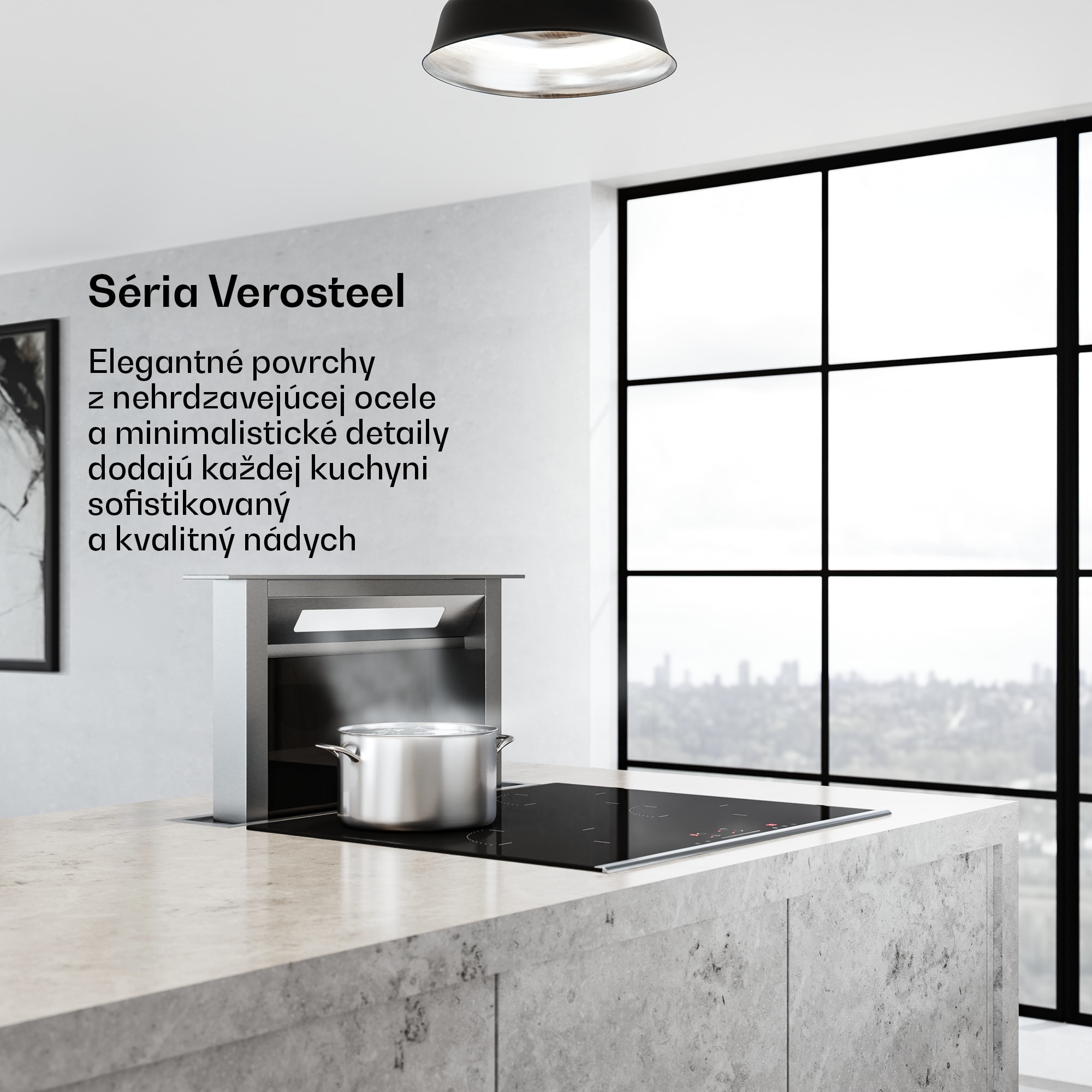 Klarstein Verosteel indukčná varná doska + Verosteel odsávač pár | 60 cm